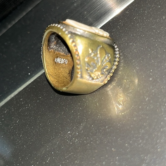 AMEDEO ANTIQUE GOLD CAMEO STATEMENT RING - Picture 11 of 13